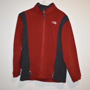 Boy's Orange Fleece North Face Full-Zip